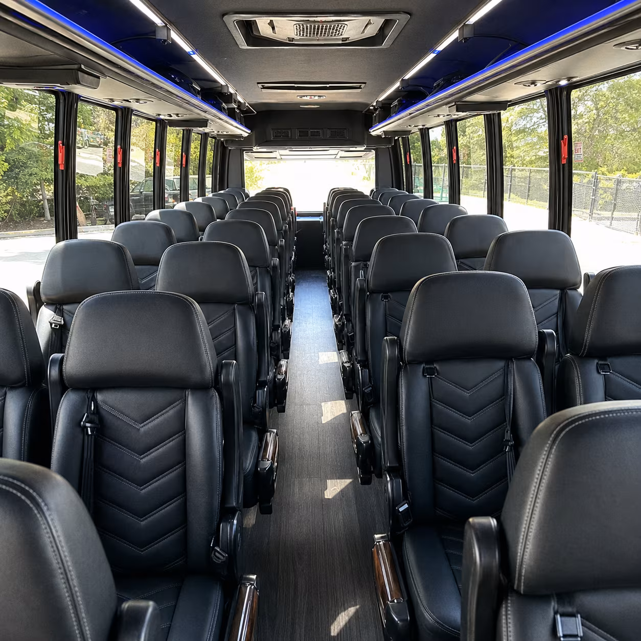 lawton 28 passenger minibus interior